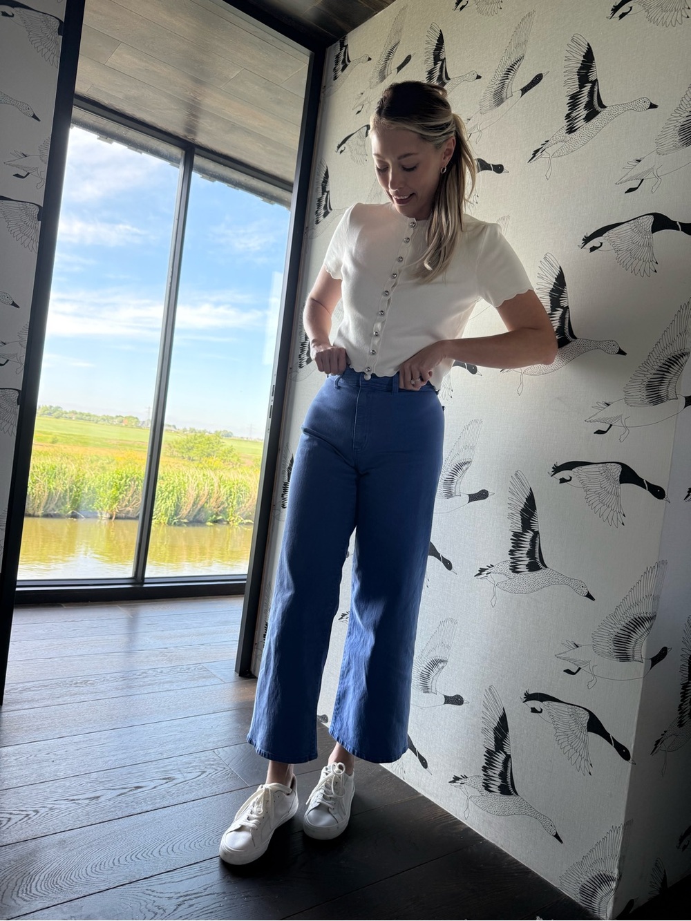 Universal Thread Blue Casual Sailor Pants